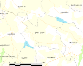 Mapa obce Saint-Salvy