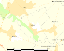 Mapa obce Farbus