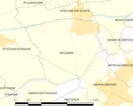 Mapa obce Dingsheim