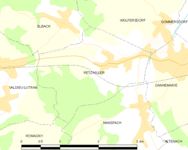 Mapa obce Retzwiller