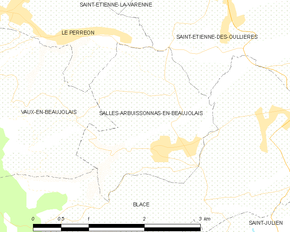 Poziția localității Salles-Arbuissonnas-en-Beaujolais