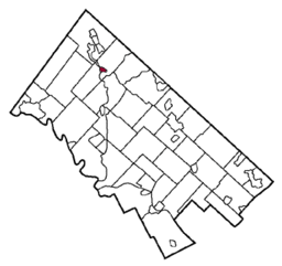 Map of Green Lane, Montgomery County, Pennsylvania Highlighted.gif