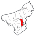 Location of Palmer Township in Northampton County, Pennsylvania