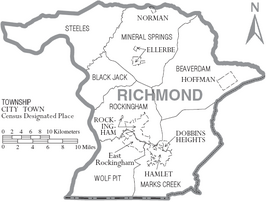 Kaart van Richmond County