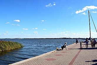 Blick vom Pier in Międzywodzie