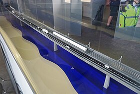 Maquette du nouveau viaduc du Storstrom exposé au Parc des expositions de Masnedø