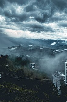 Neblina en Manizales, capital del departamento de Caldas