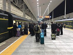 丹東駅から北京へ向かう夜行列車