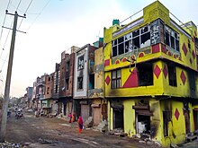Muslim homes and businesses burned during the North East Delhi riots. North East Delhi Riots 2020 (1).jpg