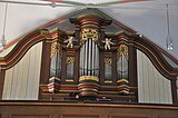 Die Orgel (oberer Teil) in der katholischen St.-Anna-Kirche in Hünfeld-Rückers