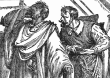 Iago and Othello in an illustration from Charles and Mary Lamb's Tales from Shakespeare. Othello and Iago.gif