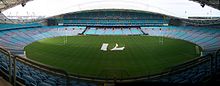 Vue panoramique du stade.