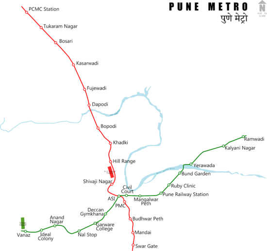Pune Metro route map