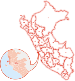 लीमा प्रांत में लोकेशन