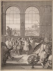 Louis XIV visiting the Academie des sciences
in 1671: "It is widely accepted that 'modern science' arose in the Europe of the 17th century, introducing a new understanding of the natural world"--Peter Barrett Sebastien Leclerc I, Louis XIV Visiting the Royal Academy of Sciences, 1671.jpg