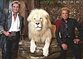 Siegfried & Roy with a white lion