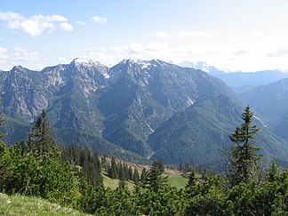 Blick vom Rauschberg auf das Sonntagshorn