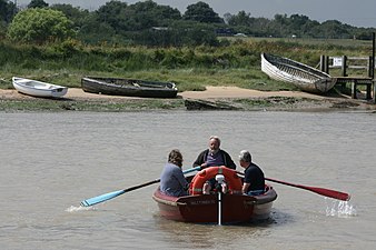 Southwold Ferry robåt i mars 2017.