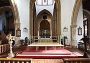 St Nicholas's, Dereham, Turm im 14. Jh. um ein Joch westwärts versetzt