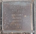 Stolperstein für Henriette Strauss (Jakordenstraße 17)
