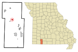 Location of Galena, Missouri