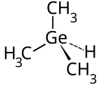 Molekülstruktur von Trimethylgermaniumhydrid