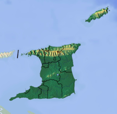 Mapa lokalizacyjna Trynidadu i Tobago