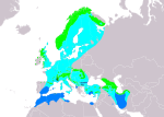 Turdus torquatus – Verbreitung