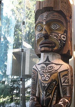 UBC MOA First Nations wood statue carving