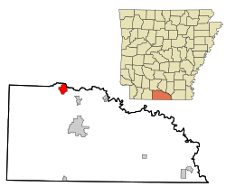 Location in Union County and the state of Arkansas