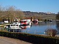 Anlegestelle für Motorboote am Canal de Bourgogne