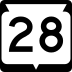 State Trunk Highway 28 marker