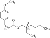  (Z, S) -Octinoxat Công thức cấu trúc V2.svg 