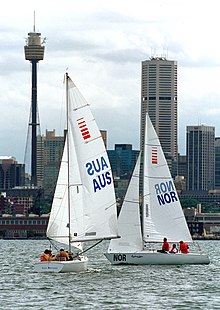 231000 - Sailing sonar Australia vs Norway action - 3b - 2000 Sydney race photo.jpg