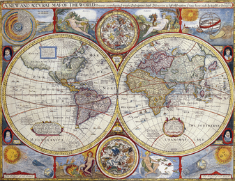 Carte du monde en anglais datant de 1626. (définition réelle 1 621 × 1 212*)