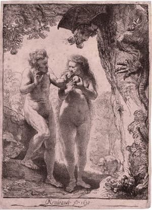 Adam and Eve by Rembrandt