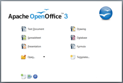 Apache OpenOffice 3.4 Start Center.png