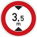 B 16: No vehicles taller than indicated