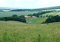 Blick vom Breitunger Rennsteig zum Gutshof Wolfberg