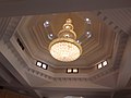 Chandelier inside main area of Temple