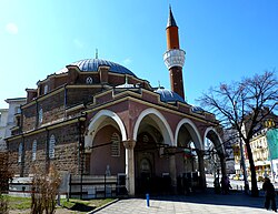 A mecset és a minaret Szófia központjában