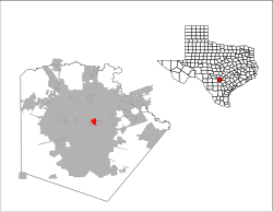 موقعیت آلامو هایتس، تگزاس در نقشه
