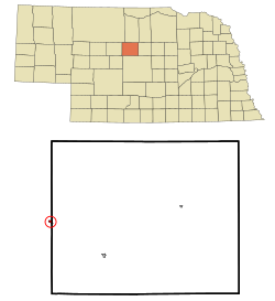 Location of Halsey, Nebraska