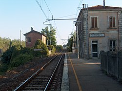 View of Borgoforte's train station.