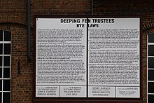 The former by-laws of Deeping Fen at Pode Hole near Spalding Bylaws for the drainage of Deeping Fen (geograph 3691189).jpg