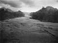 A sixteen meter deep mudslide at Redjosari after the eruption of the Kelud volcano