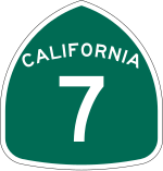 Straßenschild der California State Route 7