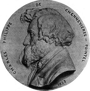 Charles-Philippe de Chennevières-Pointel (1853), médaillon, localisation inconnue.