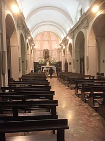 L'interno della chiesa.