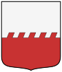 (bal)harántormós (lenyesett): az ormós változata; a külföldi heraldikában gyakran alkalmazzák, általában a stilizált csonkolt faág ábrázolására; különbséget lehet tenni a harántormós és a balharántormós (lásd példánknál) osztóvonal között; az ormóshoz hasonlóan van alacsony, magas, illetve oszlopos harántormós vonal